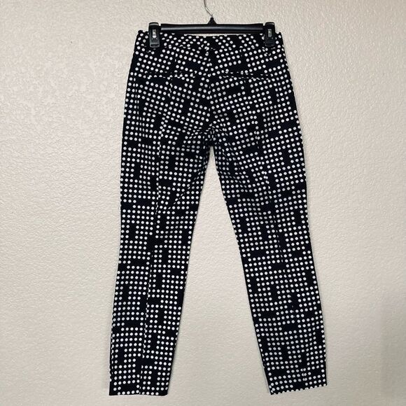 Gap Slim Cropped Polka Dot Contemporary Stretch Ankle Pants 00 - Picture 2 of 4